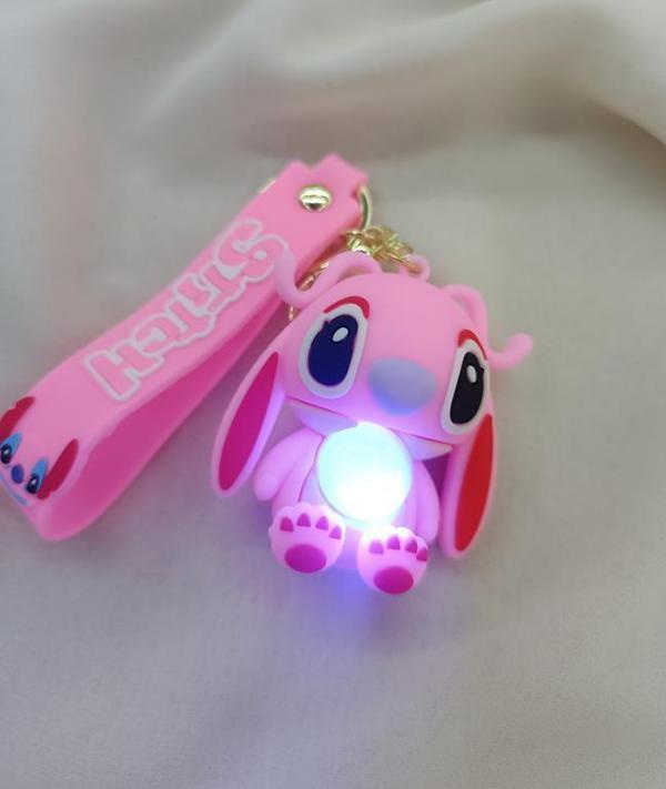Anahtarlık Silikon Işıklı Stitch Çizgi Film Stiç Anahtarlık Çanta Süsü  - Image 1