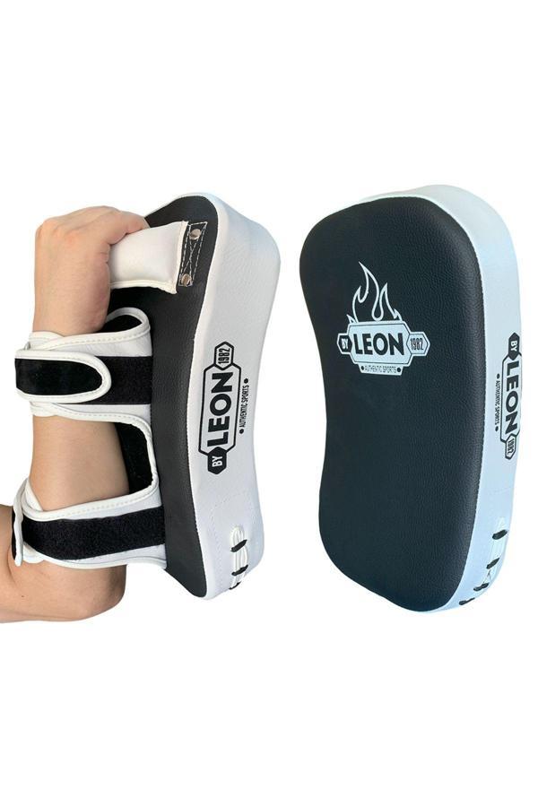 By Leon 1982 Leon Pro Kick Boks Ve Muay Thai Darbe Yastığı Siyah Beyaz - Image 1