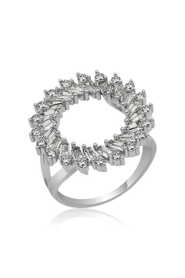 Armagano Gümüş Trapez Taşlı Yüzük - Image 1