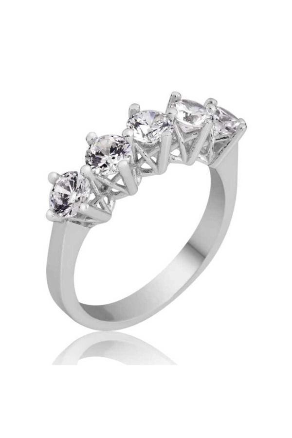 Armagano Gümüş 5 Taş  Yüzük - Image 1