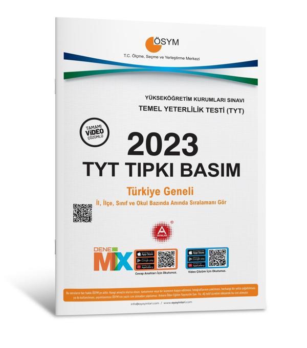 2023 TYT Tıpkı Basım Deneme Sınavı Bire Bir ÖSYM Çıkmış Sorular - A Yayınları - Image 1