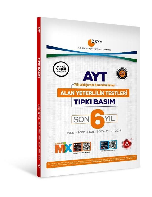 Son 6 Yıl AYT Tıpkı Basım Deneme Sınavı Bire Bir ÖSYM Çıkmış Sorular - A Yayınları - Image 1