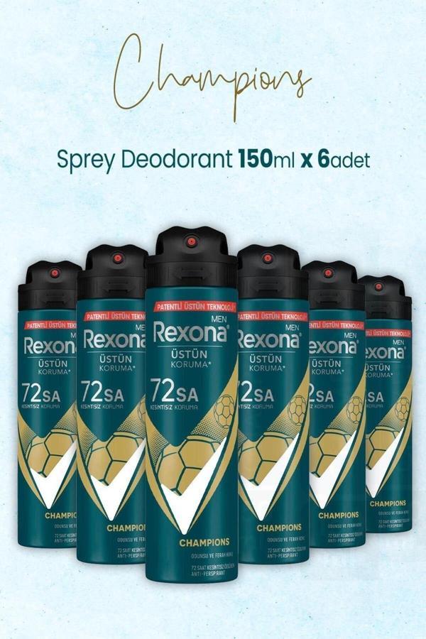 Erkek Deodorant 150 ml Champions X 6 Adet - Image 1