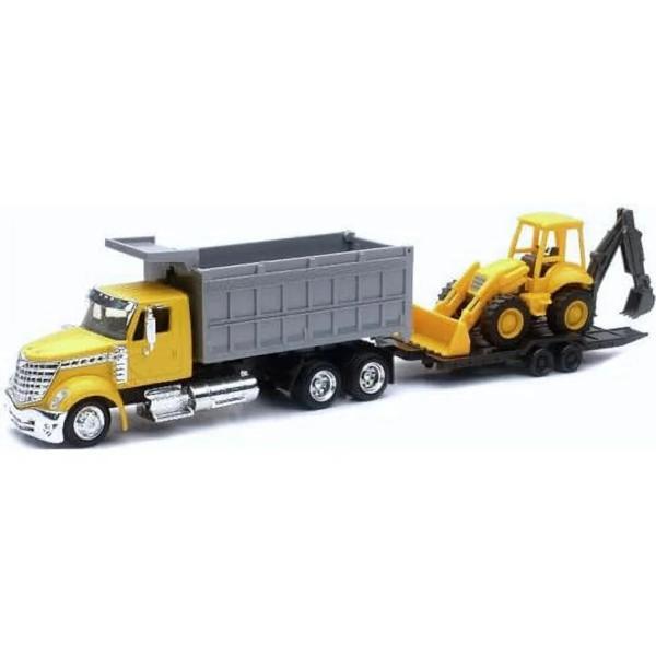 1:43 Long Haul International Lonestar Araçları - Sarı Kamyon - Dozer - Image 1
