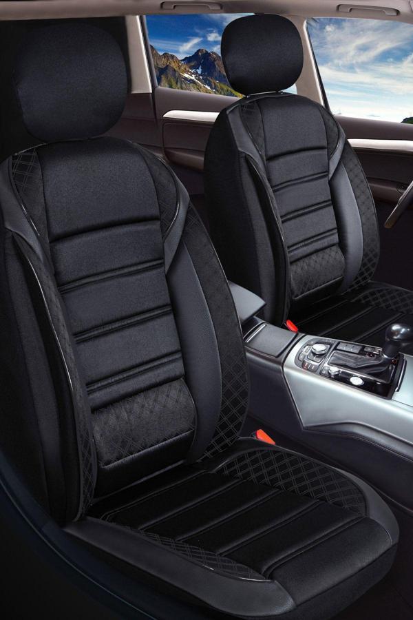 Plusoto Volkswagen Golf 5 Uyumlu Vera Serisi Siyah Koltuk Kılıfı 5Li Takım Set - Image 1