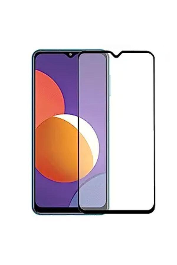 20068310 Samsung Galaxy A12 İle Uyumlu Şeffaf Ekranı Tam Kaplayan 5D Cam Kırılmaz Cam Ekran Koruyucu - Image 1