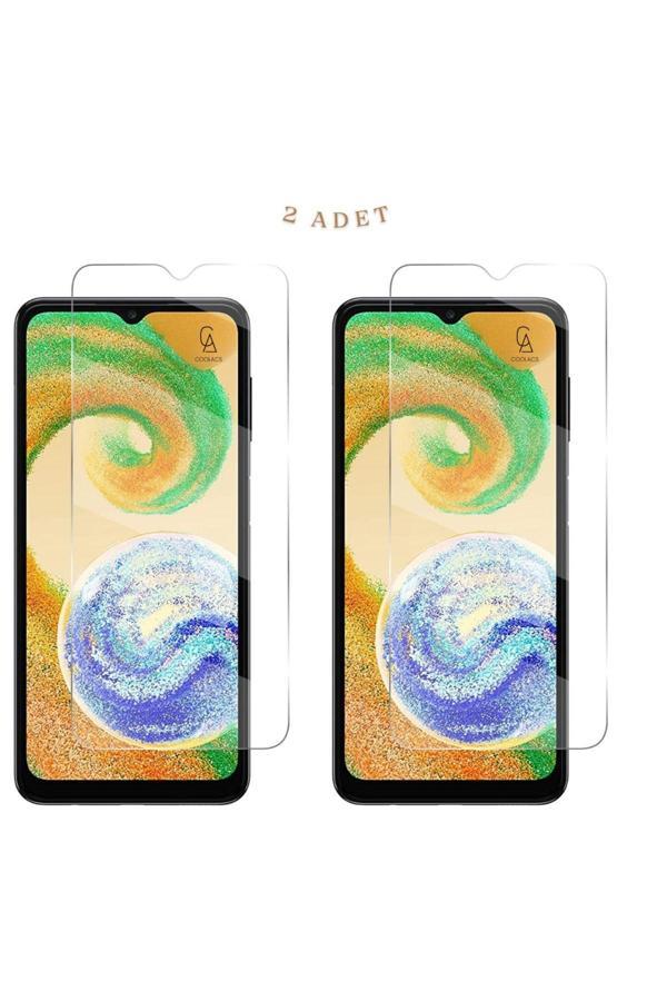20068310 Samsung Galaxy A04S İle Uyumlu Ekran Koruyucu Şeffaf Temperli Kırılmaz Cam Ekran Koruyucu 2 Adet - Image 1