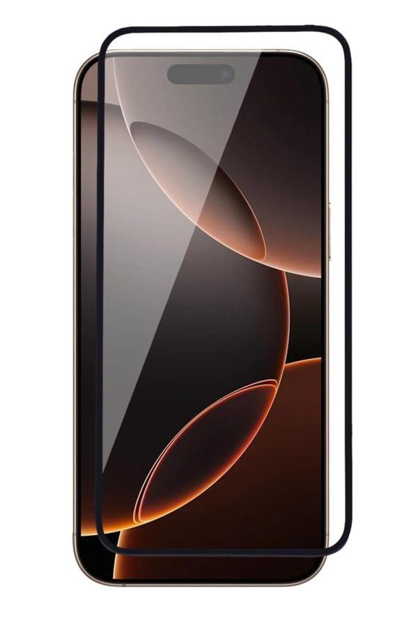 20068310 İphone 16 Pro İle Uyumlu Şeffaf Ekranı Tam Kaplayan 5D Cam Kırılmaz Cam Ekran Koruyucu - Image 1