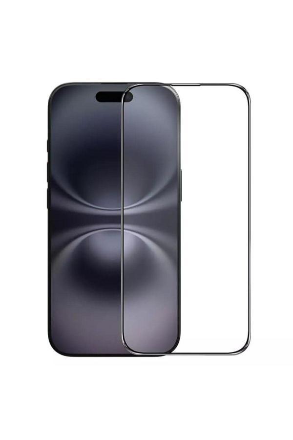 20068310 Apple İphone 16 Pro Max İle Uyumlu Şeffaf Ekranı Tam Kaplayan 5D Cam Kırılmaz Cam Ekran Koruyucu - Image 1
