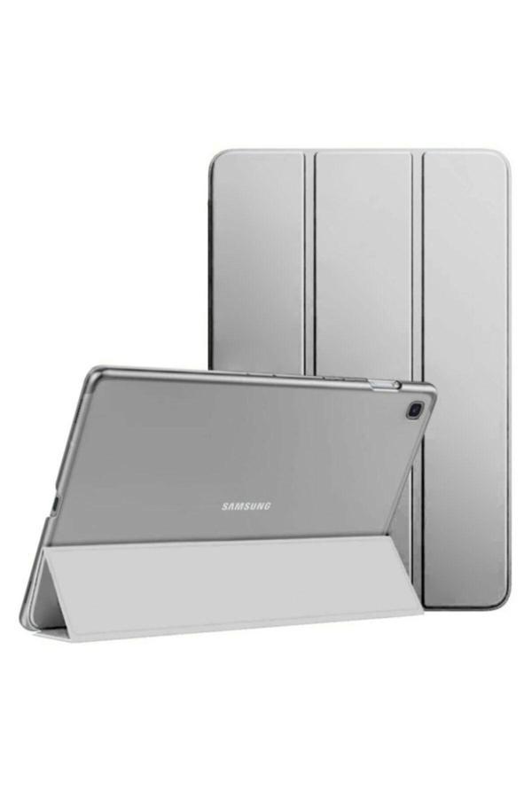 Mobax Samsung Galaxy Tab A 10.1 Inç T510 T515 T517 Kılıf Pu Deri Smart Case Gri - Image 1