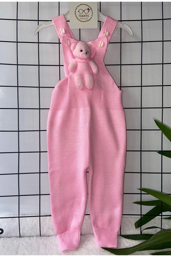 Tunays Shopping Oyuncak Ayı Detaylı Ayarlanabilir Askılı Triko Salopet - Image 1