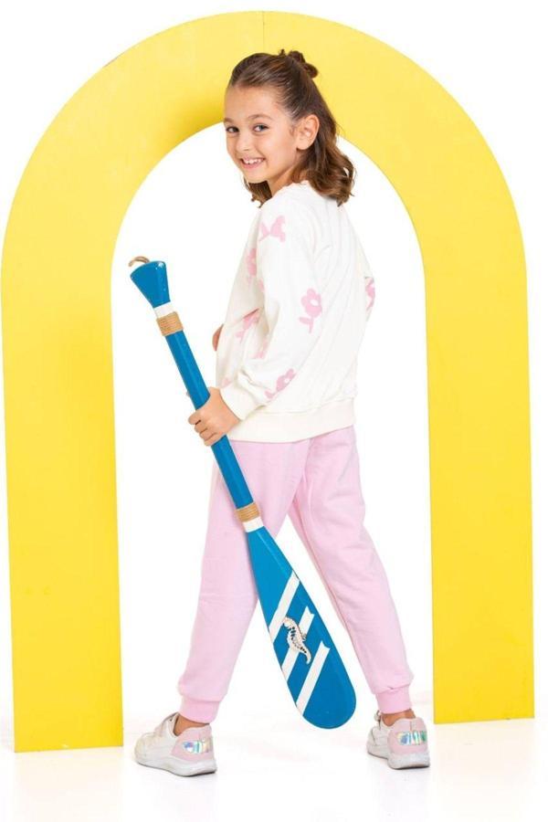 Tunays Shopping Çiçek Baskılı 2 İplik Kız Çocuk Eşofman Takımı - Image 1