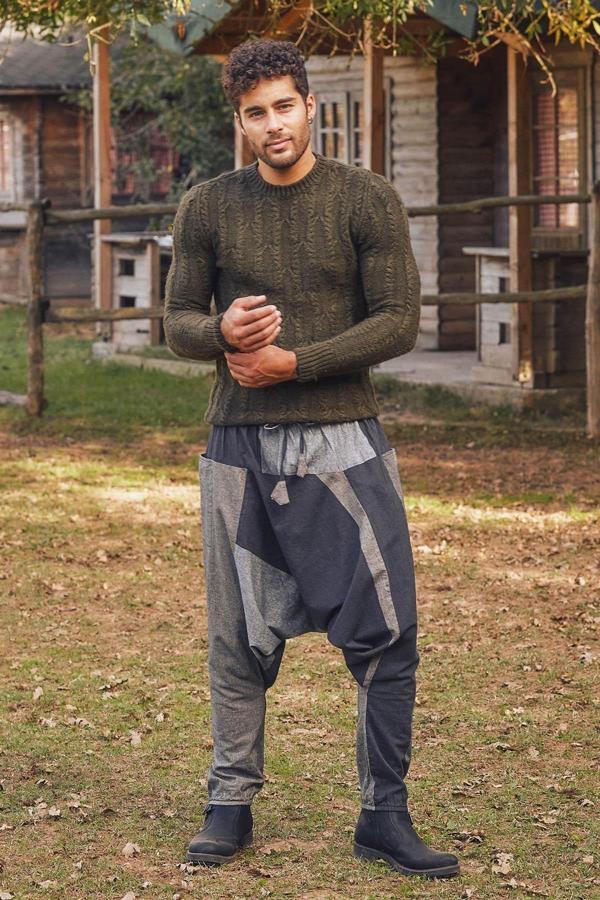 Los Banditos Bağcıklı Paçası Lastikli Erkek Şalvar Pantolon - Image 1