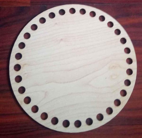 Angel Çanta Aksesuar Ahşap 15 Cm Çapında Plaka - Image 1