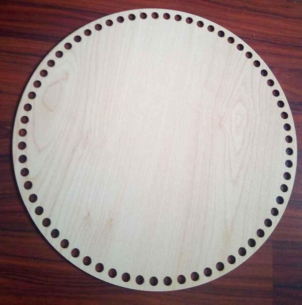 Angel Çanta Aksesuar Ahşap 30 Cm Çapında Plaka - Image 1