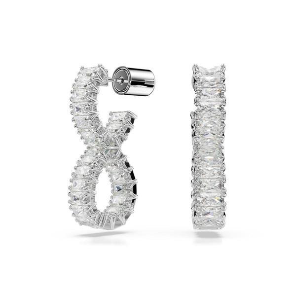 5684047 Swarovski Küpe Hyperbola:Pe Hoop Twıst Whıte/Rhs - Image 1