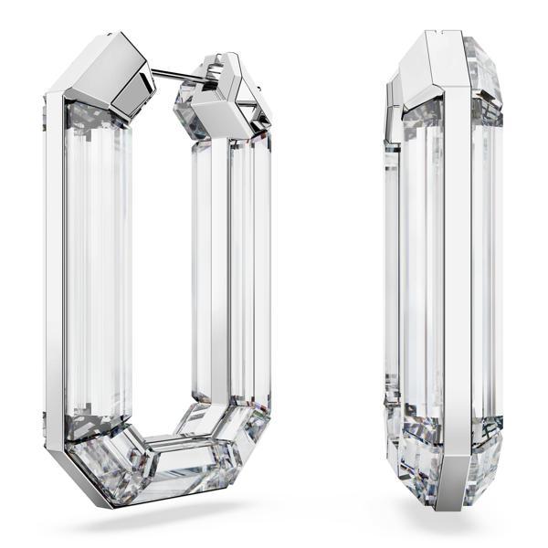 5671087 Swarovski Küpe Lucent:Pe Hoop Whi/Rhs - Image 1