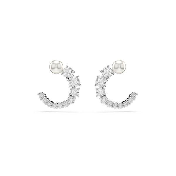 5692260 Swarovski Küpe Matrıx:Pe Stud Cırcle Whıte/Rhs - Image 1