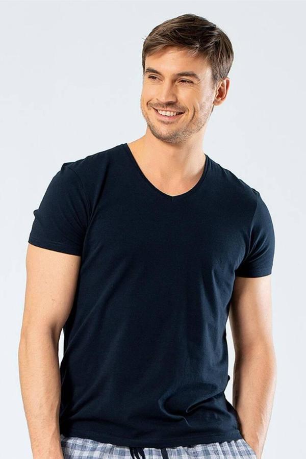 Cacharel  V Yaka Likralı Erkek T-shirt - Image 1