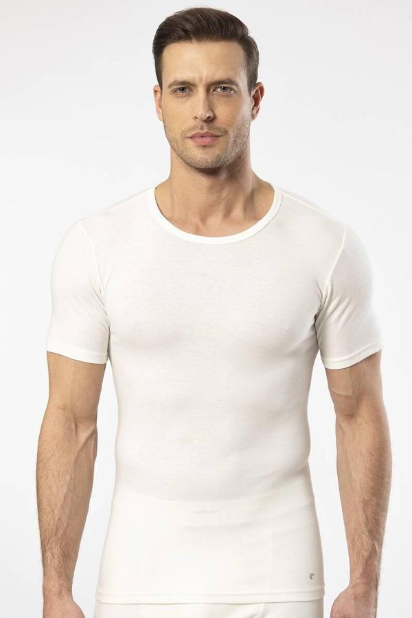 Cacharel - Termal kısa kol bisiklet yaka Beyaz T-Shirt - Image 1