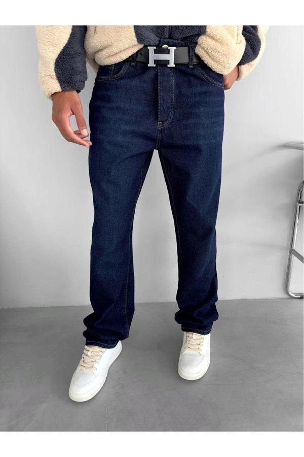 Erkek Lacivert Baggy Pantolon - Image 1
