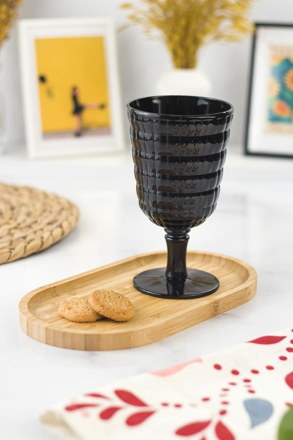 Allegra Siyah Kadeh Bardak - 450 ml Tekli Akrilik Malzeme - Cam Değildir Kırılmaya Dayanıklı - Image 1