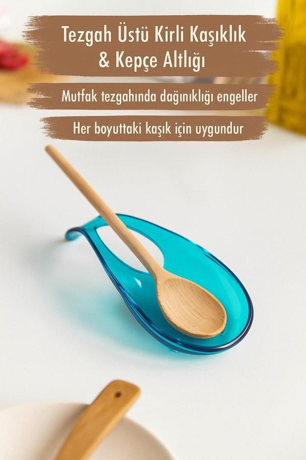 Akrilik Aquamarin Tezgah Üstü Kirli Kaşıklık & Kepçe Altlığı - Image 1