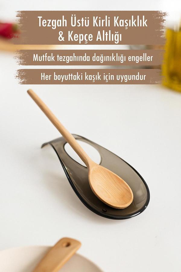 Akrilik Füme Tezgah Üstü Kirli Kaşıklık & Kepçe Altlığı - Image 1