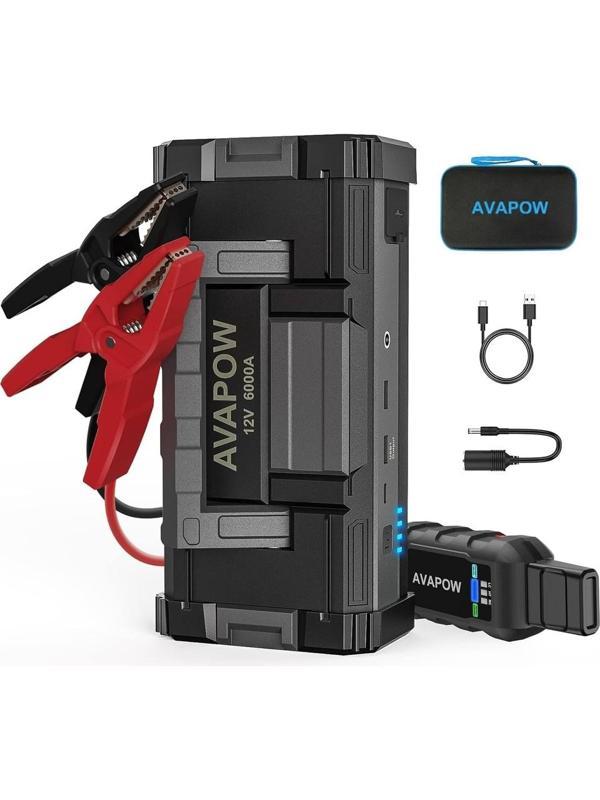 Avapow A68 32000Mah 6000A(2Vden Düşük Aküyü Çalıştıran) Jump Starter Taşınabilir Akü Takviye Kiti - Image 1