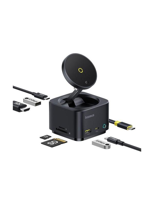 Baseus B00072900121-00 Magpro 7 İn 1 15 W Hub Ve Wireless Şarj Cihazı - Image 1