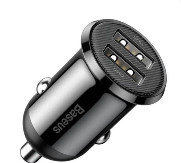 Baseus Ccallp-01 Grain Pro 2Xusb 4.8A Araç Şarj Cihazı - Siyah - Image 1