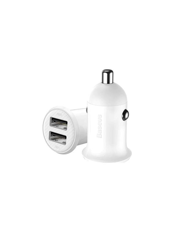 Baseus Ccallp-02 Grain Pro Araç İçi Şarj Cihazı Beyaz - Image 1