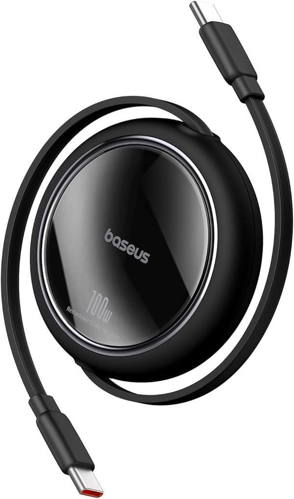 Baseus P10364500113-00 Free2 Pull Mini Kablolu Usb-C 100W Şarj Kablosu Siyah - Image 1