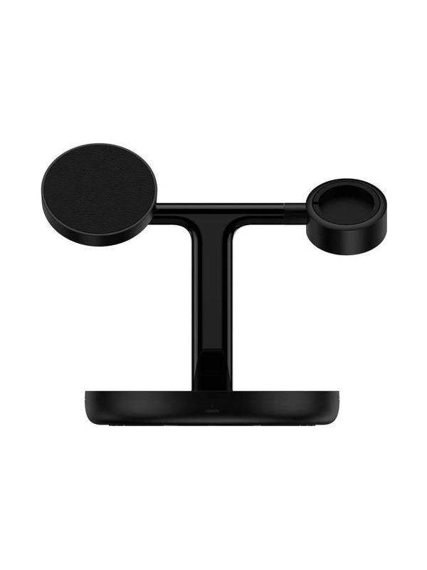 Baseus Wxte00101 Swan 3 İn 1 Magsafe 20W Wireless Şarj Özellikli Stant Siyah - Image 1