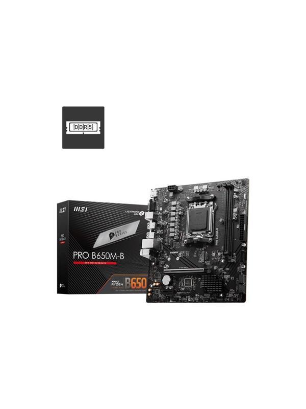 Msi Pro B650M-B 6800Mhz(Oc) Rgb M.2 Am5 Ddr5 Matx Anakart - Image 1
