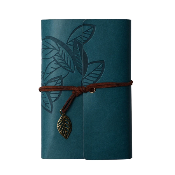 Yaprak Desenli Deri Defter - Image 1