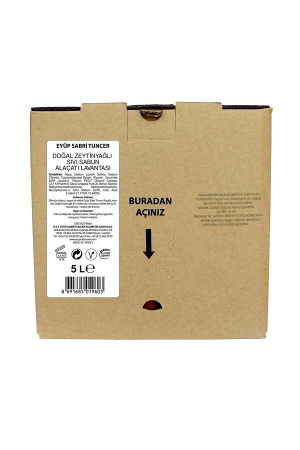 Eyüp Sabri Tuncer Alaçatı Lavantası Doğal Zeytinyağlı Sıvı Sabun 5 Litre - Bag İn Box - Image 1