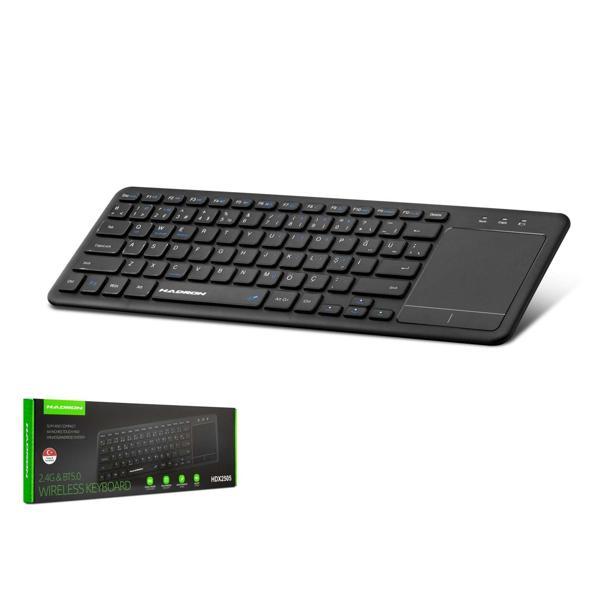 Hadron Hdx2505 Bluetooth + Wireless Klavye + Touch Pad Q Siyah - Image 1