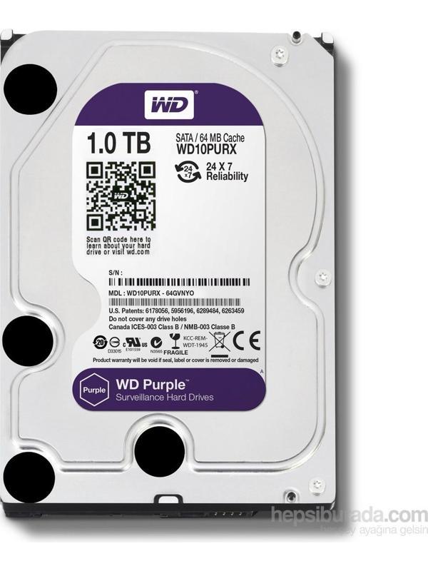 Wd 1Tb Wd10Purx Purple 3,5" 64Mb 5400Rpm Harddisk İthalatcı Garantili - Image 1