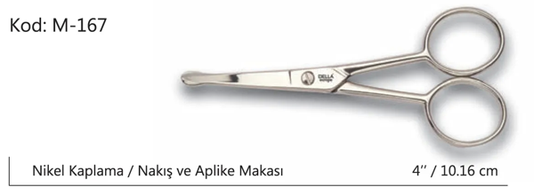 Europe Aplike Ve Nakış Makası Kıvrık Küt Uçlu No:4 10,16 Cm - Image 1