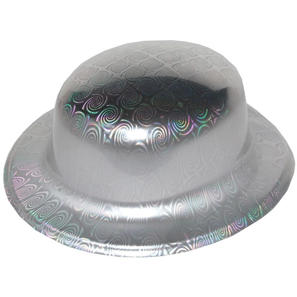 Gümüş Renk Hologramlı Plastik Yulak Melon 27x24 Cm - Image 1
