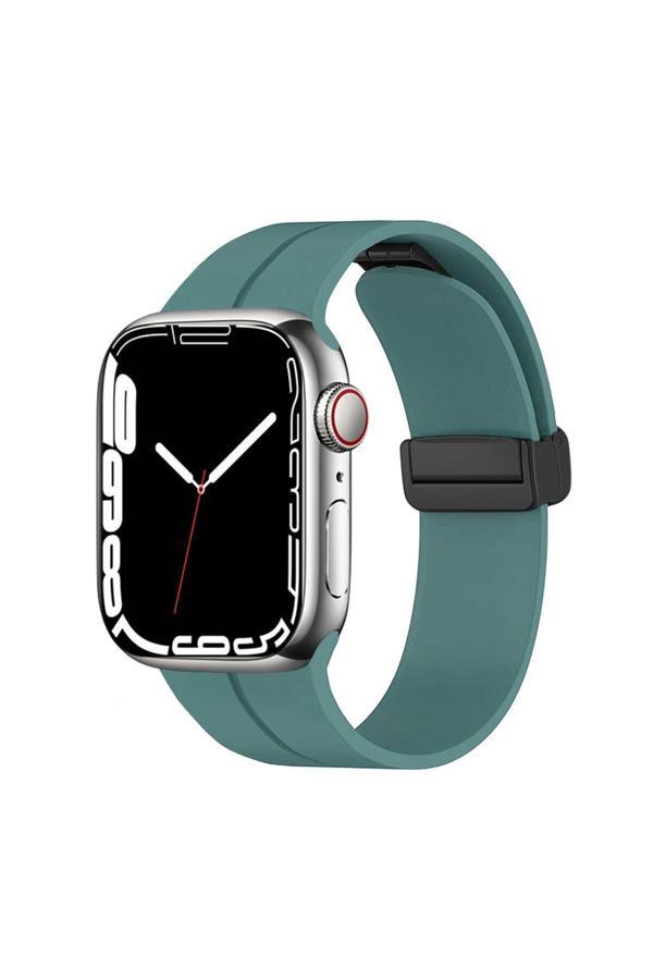 20068310 Apple Watch 38Mm Uyumlu Silikon Metal Tokalı Lansman Renkler Kordon Kayış - Image 1