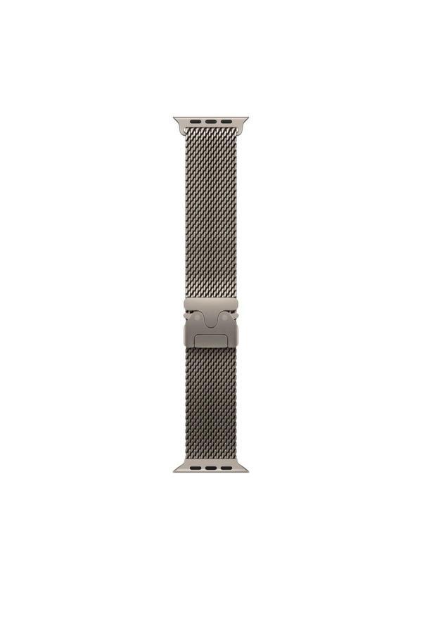 20068310 Watch Series 10 46Mm Uyumlu Milanese Aliminyum Hasır Metal Akıllı Saat Kordonu Gri - Image 1