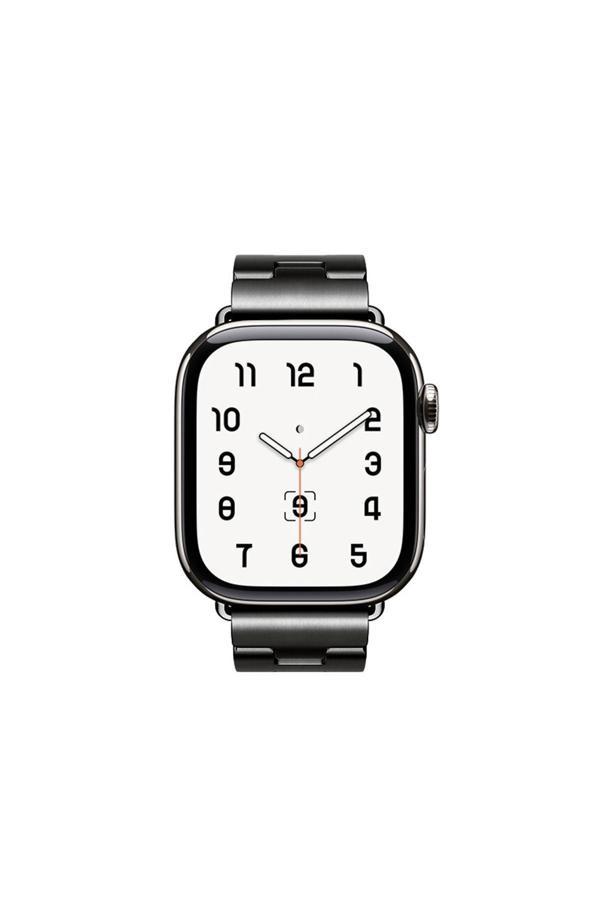 20068310 Apple Watch Series 10 46Mm Uyumlu Dayanıklı Metal Şerit Tasarım Kordon - Image 1
