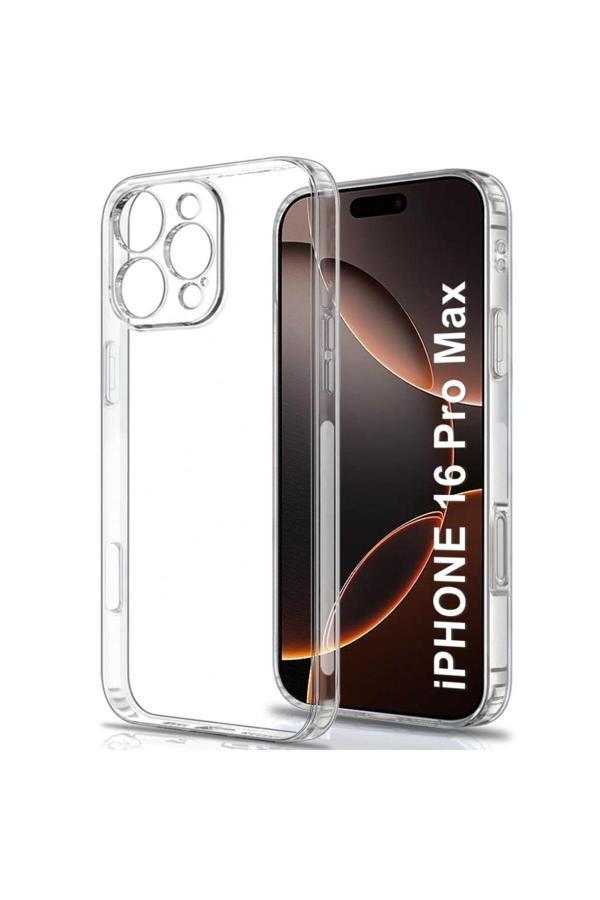 20068310 Apple İphone 16 Pro Max İle Uyumlu Kılıf Şeffaf Esnek Silikon Telefon Kılıfı Kapak - Image 1