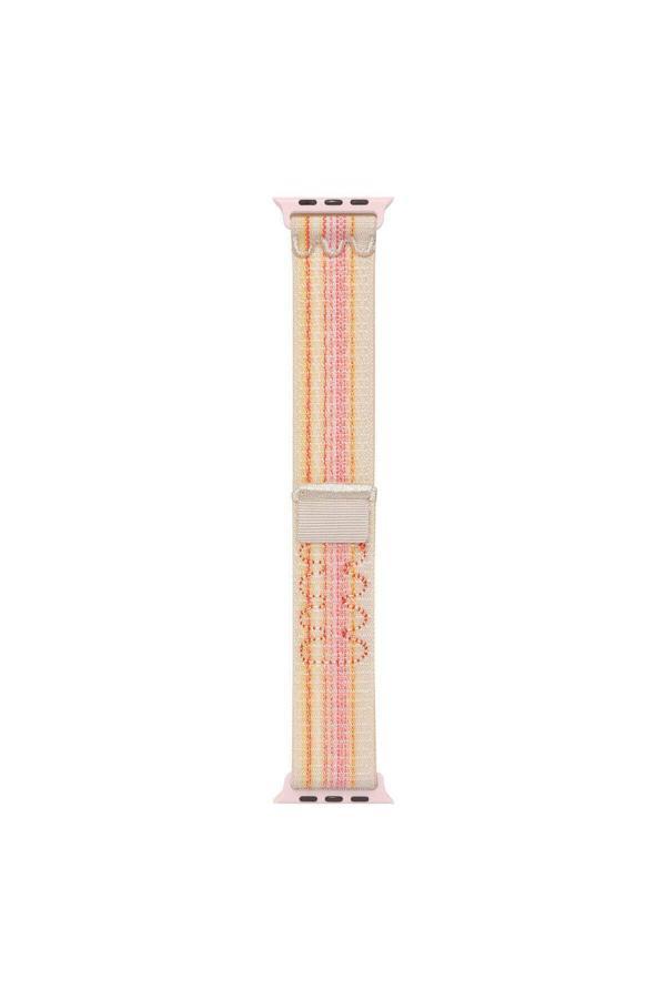 20068310 Apple Watch Ultra/Ultra2 49Mm Uyumlu Örgü İşlemeli Hasır Kordon Pembe - Image 1