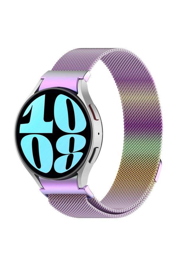 20068310 Samsung Galaxy Watch 6 Classic 44Mm İle Uyumlu Metal Tel-Örgü İşlemeli Kordon - Image 1