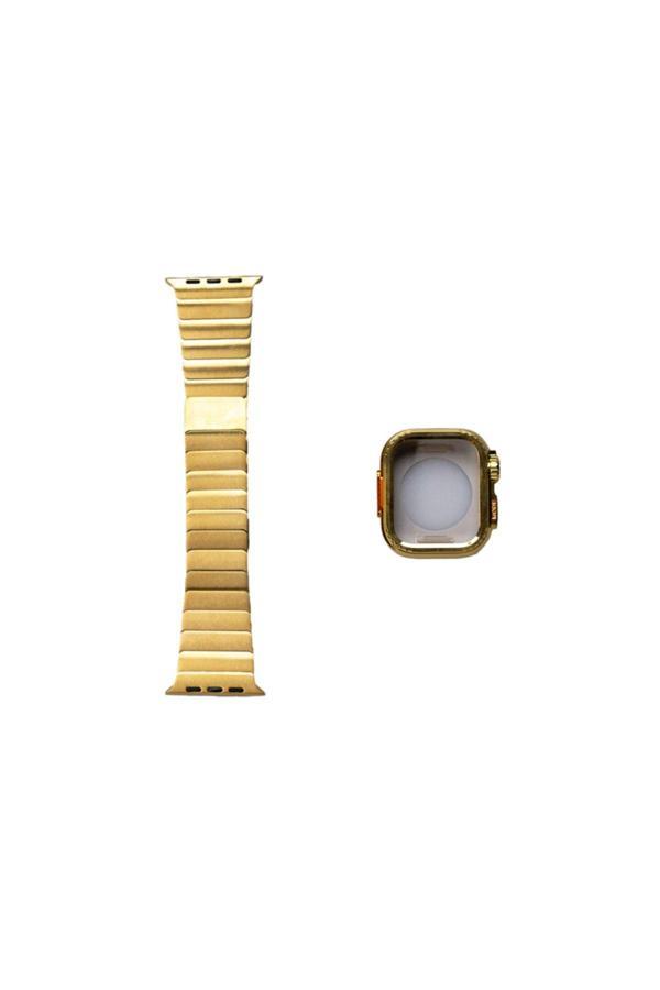 20068310 Apple Watch Series 4/5/6/Se 1.Nesil 44Mm Uyumlu Kasa Gövde Koruyucu Ve Metal Kordon 2 İn 1 Set - Image 1