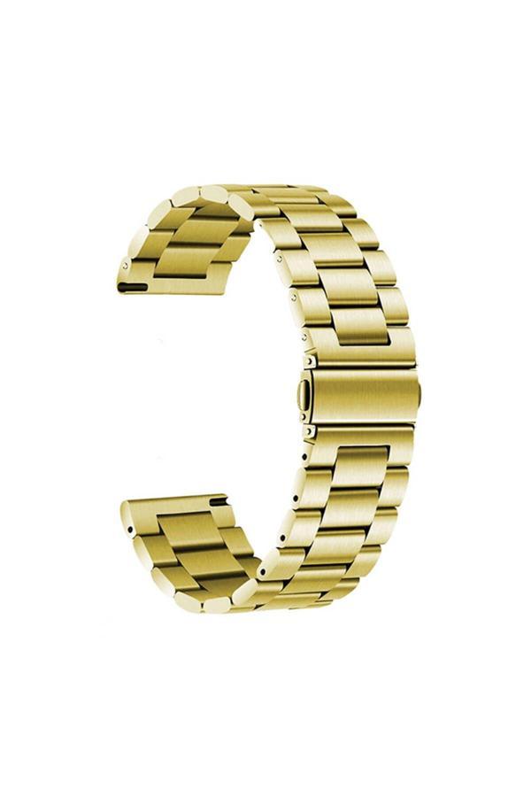 20068310 Samsung Galaxy Gear S3 İle Uyumlu Kordon Ayarlanabilir Baklalı Metal Kordon - Image 1