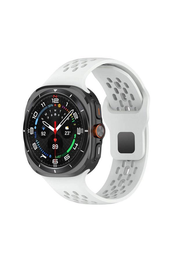 20068310 Samsung Galaxy Watch Ultra 47Mm İle Uyumlu Delikli Tasarım Silikon Kordon - Image 1